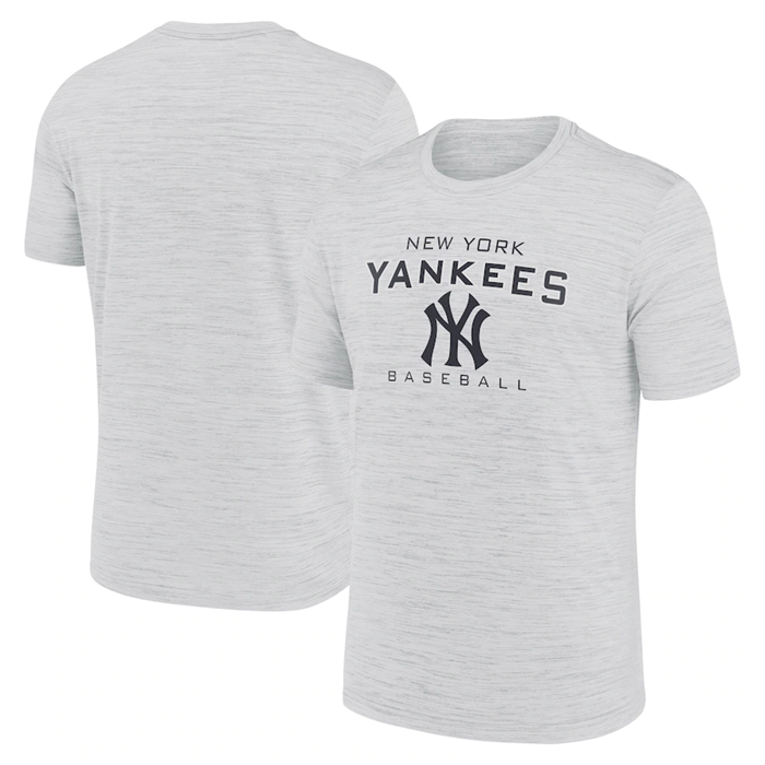 Men's Grey New York Yankees Velocity Practice Performance T-Shirt